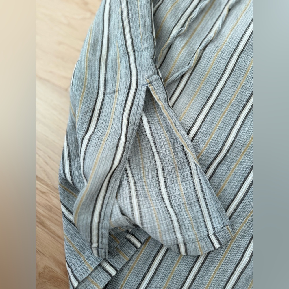 PrAna Ecotropics Dress Gray Stellar Stripe Organic Cotton Size Small Cut Out - Picture 10 of 12